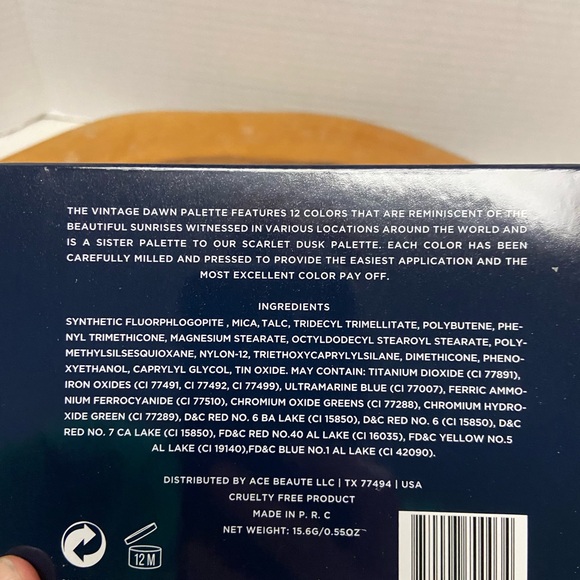 Ace BEAUTE Vintage Dawn Eyeshadow Palette NWT - Picture 5 of 7